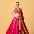 Pink Ombré Modal Satin Lehenga (Copy) image 0