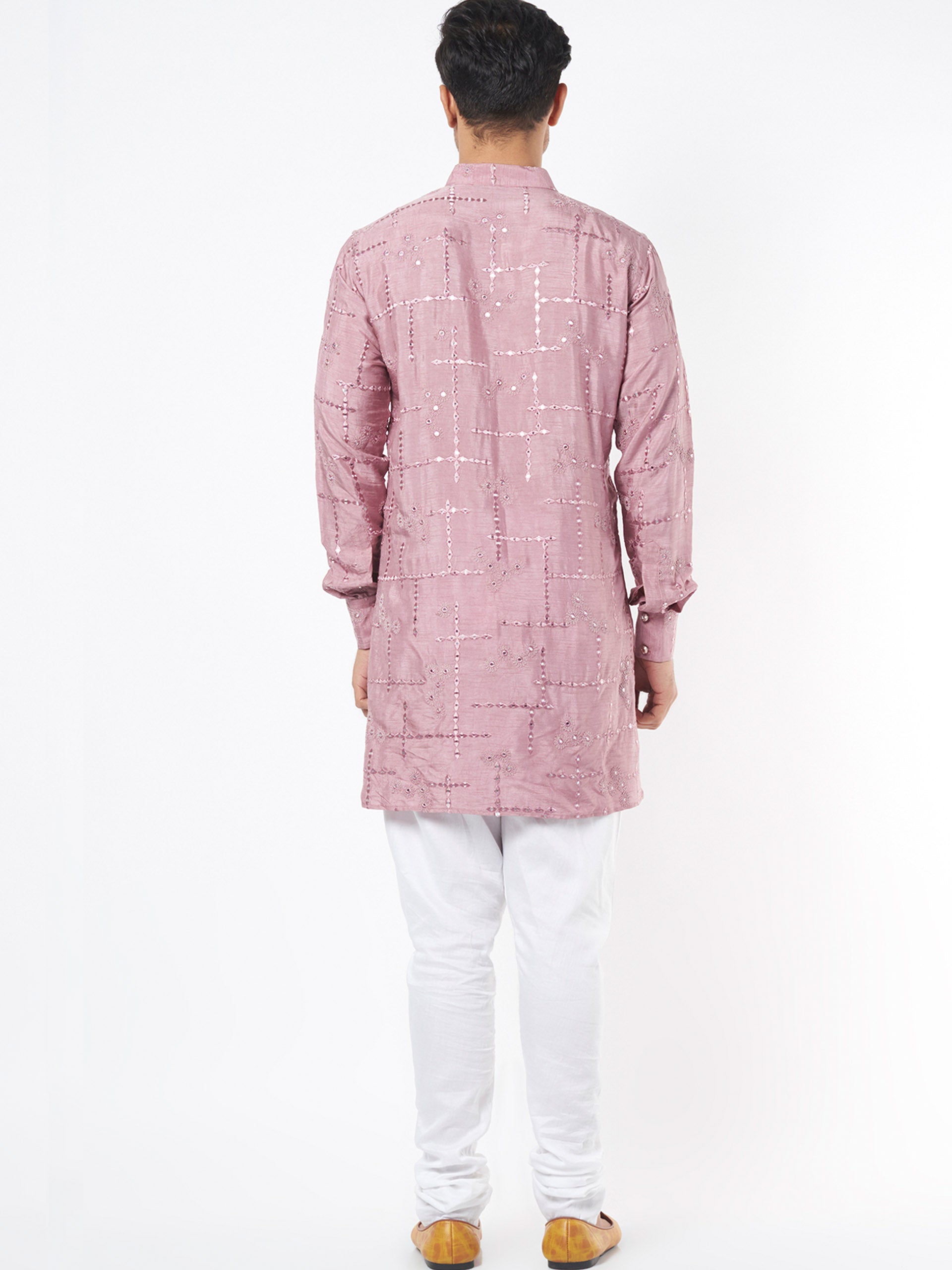 Pink Silk Kurta Set image 2