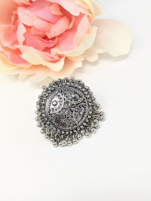 Oxidized Ring with Ghungroo image 4