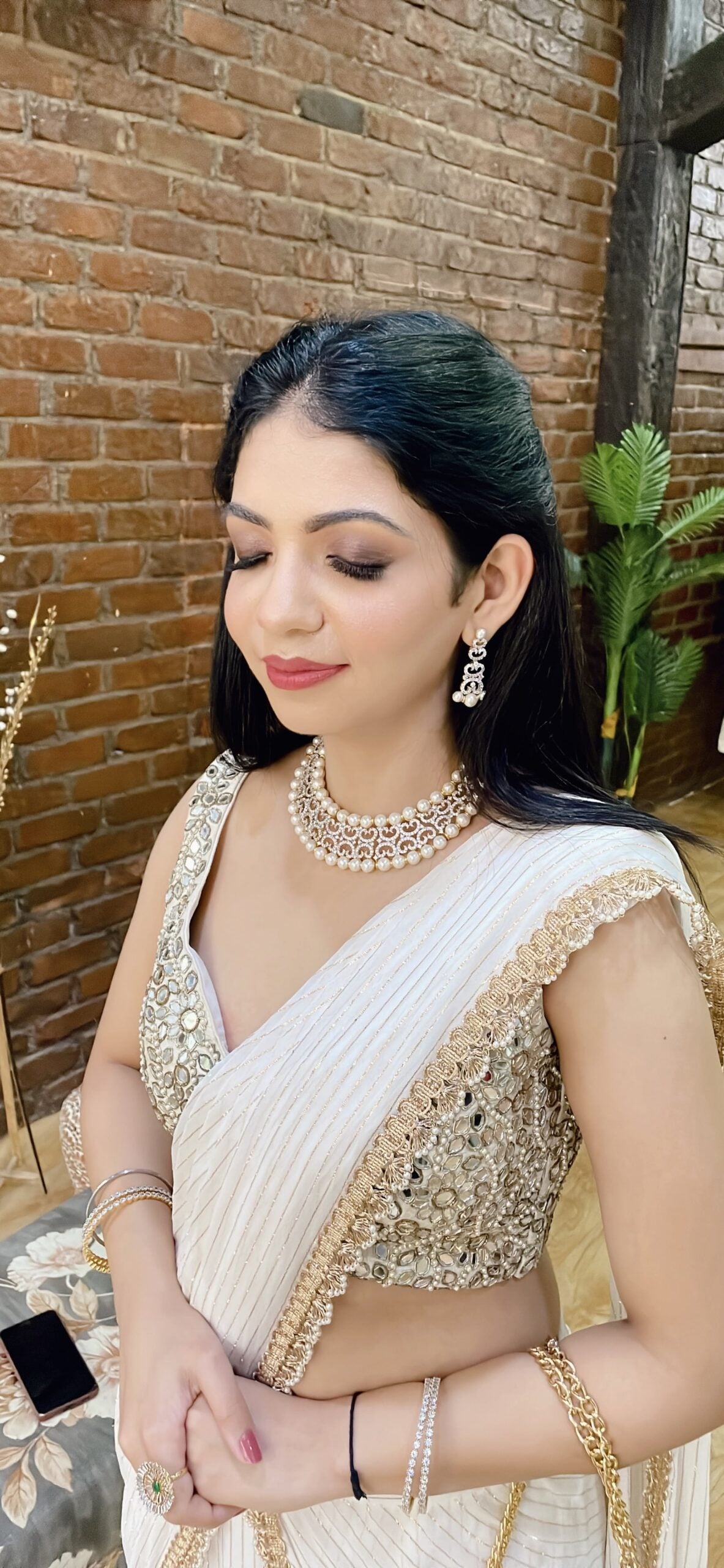 Ivory Ruffle Pre-Stitched Saree image 0