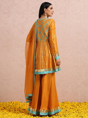 Rust Orange Sharara Set image 1