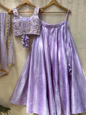Lavender Kyra Tassel Lehenga Set image 1