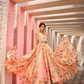 Printed Chic Gown with Heavy Belt And Dupatta image 0