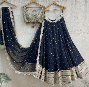 Black Sharmily Lehenga Set image 0