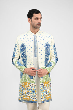 Royal Peacock Achkan Full set image 3