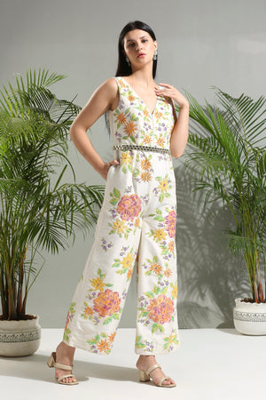 Ivory Handpainted Jumpsuit image 2