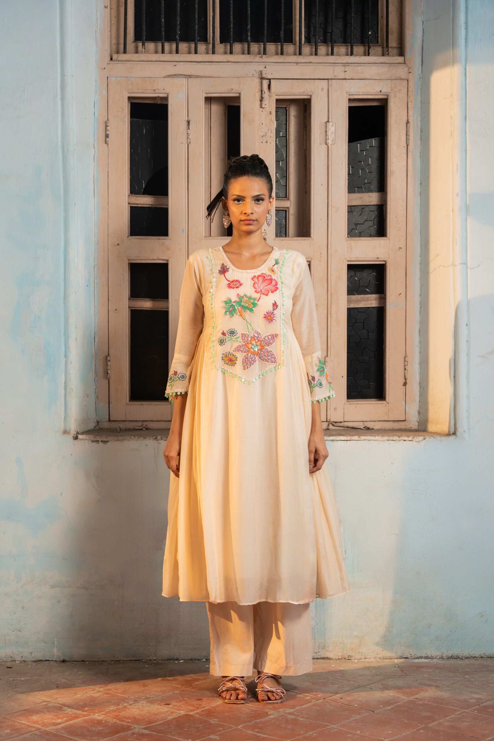 Ivory Blossom Kurta Set image 3