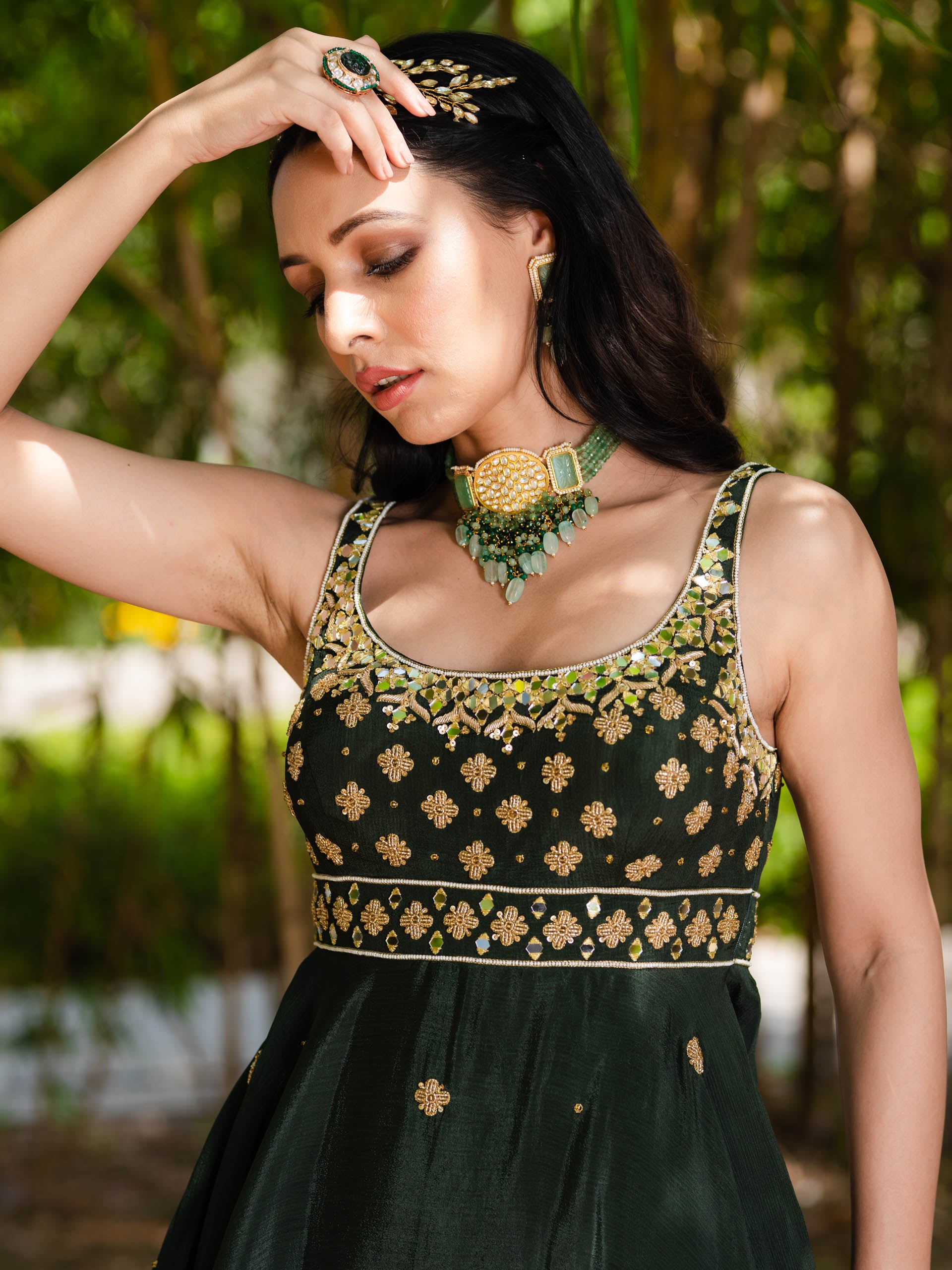 Dark Green Aaisha Sharara Set image 3