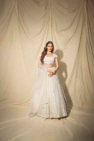 Offwhite Glam Lehenga Set image 4