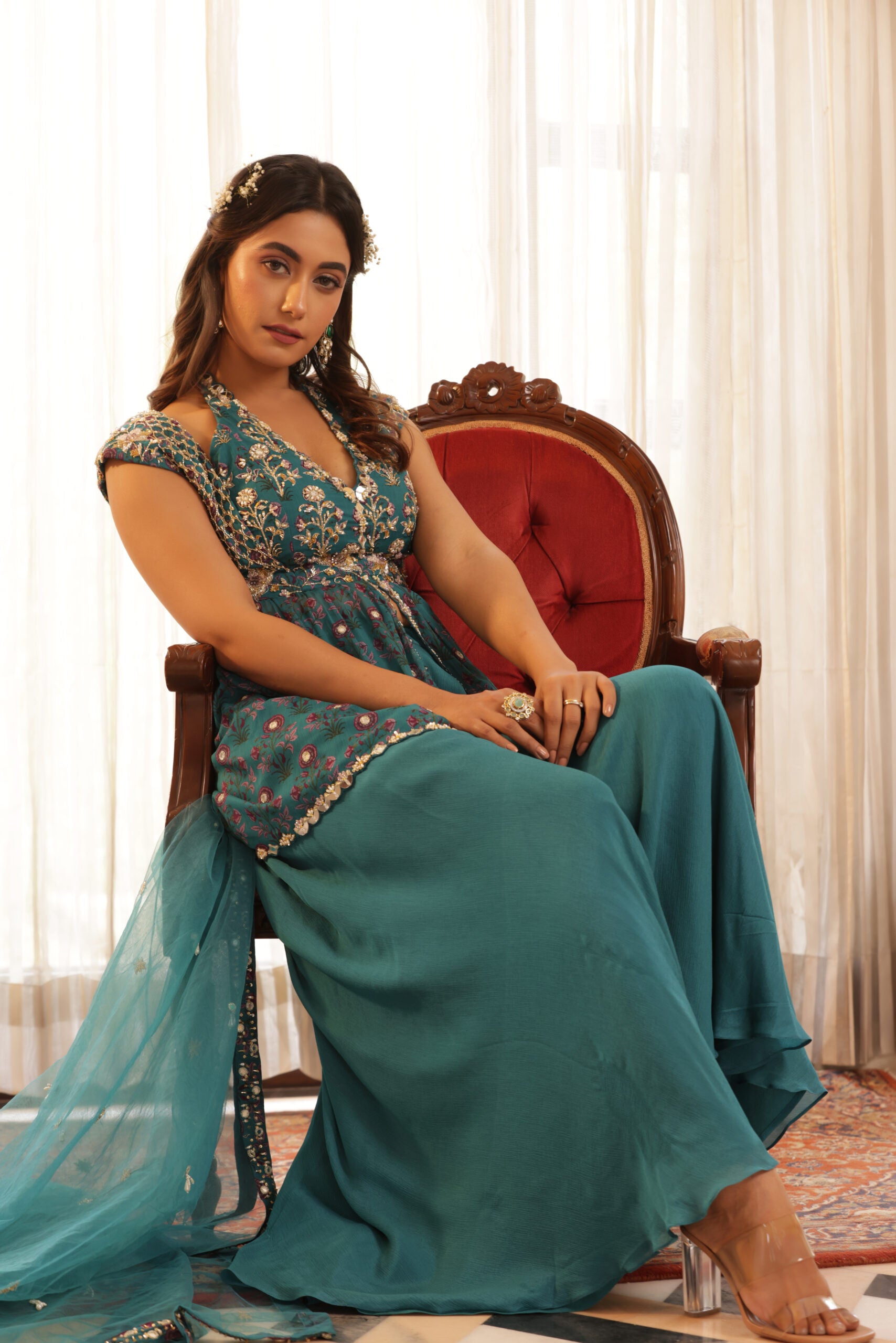 Embroidered Sharara Set image 3