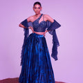 Mystic Blue &amp; Black Skirt Set image 0