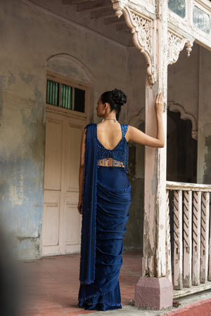 Akasha Crystal Draped Saree image 2