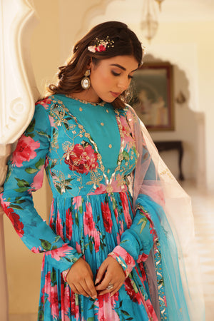 Floral Printed Anarkali image 2