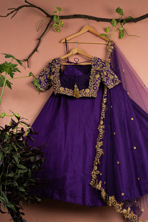 Violet Lehenga Set image 3