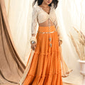 Mango Bandhni Lehenga Set image 0