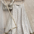 White Scallop Lehenga image 0