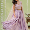 Lilac Sequin Embroidered Lehenga Set image 0