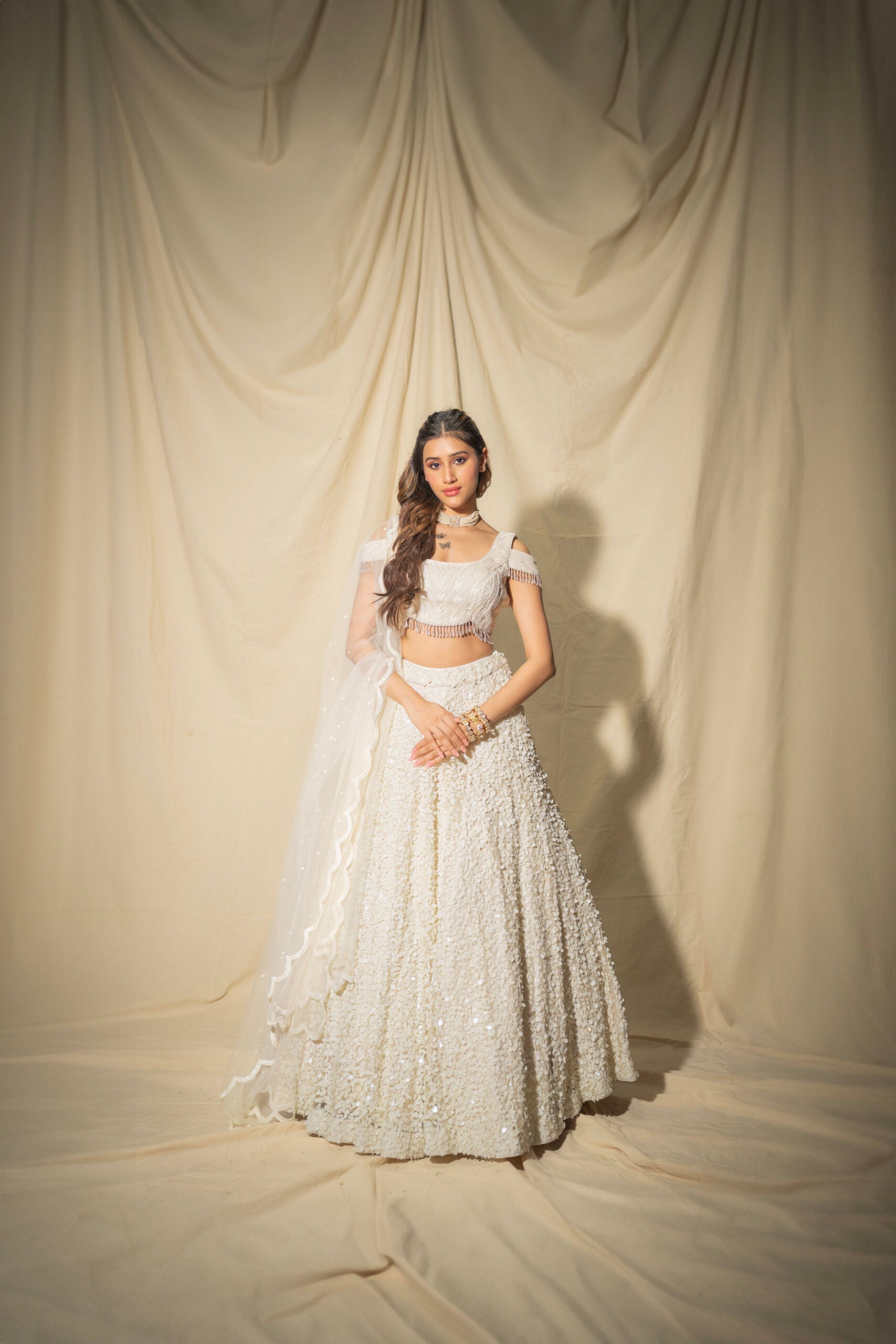 Offwhite Glam Lehenga Set image 6