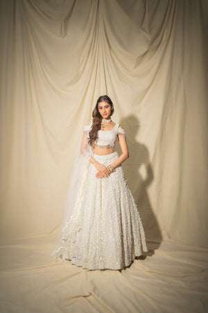 Offwhite Glam Lehenga Set image 6