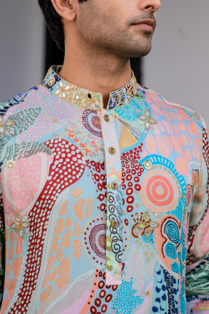 Gardenia Highlighted Kurta With Pants image 3