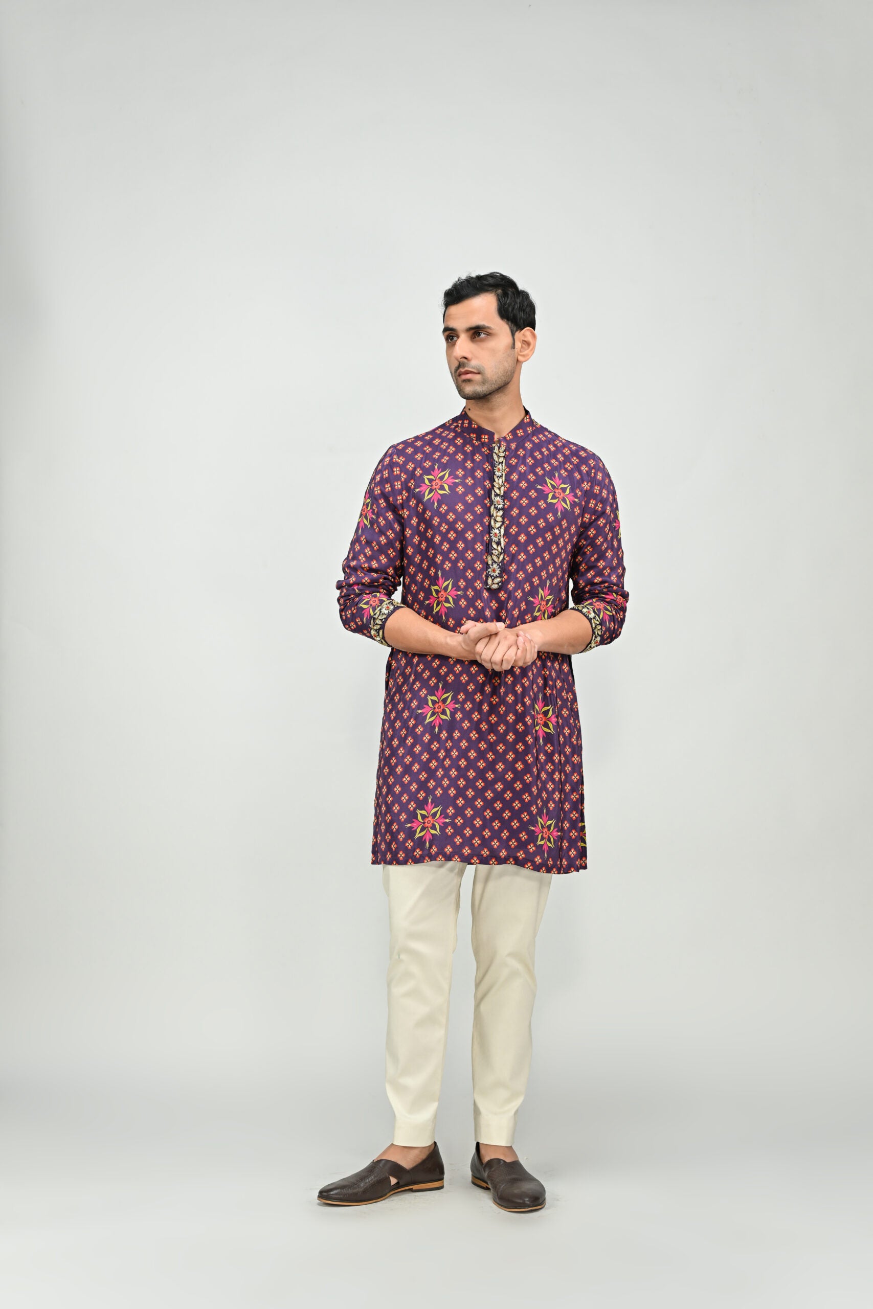 Plum Short Kurta Set image 2
