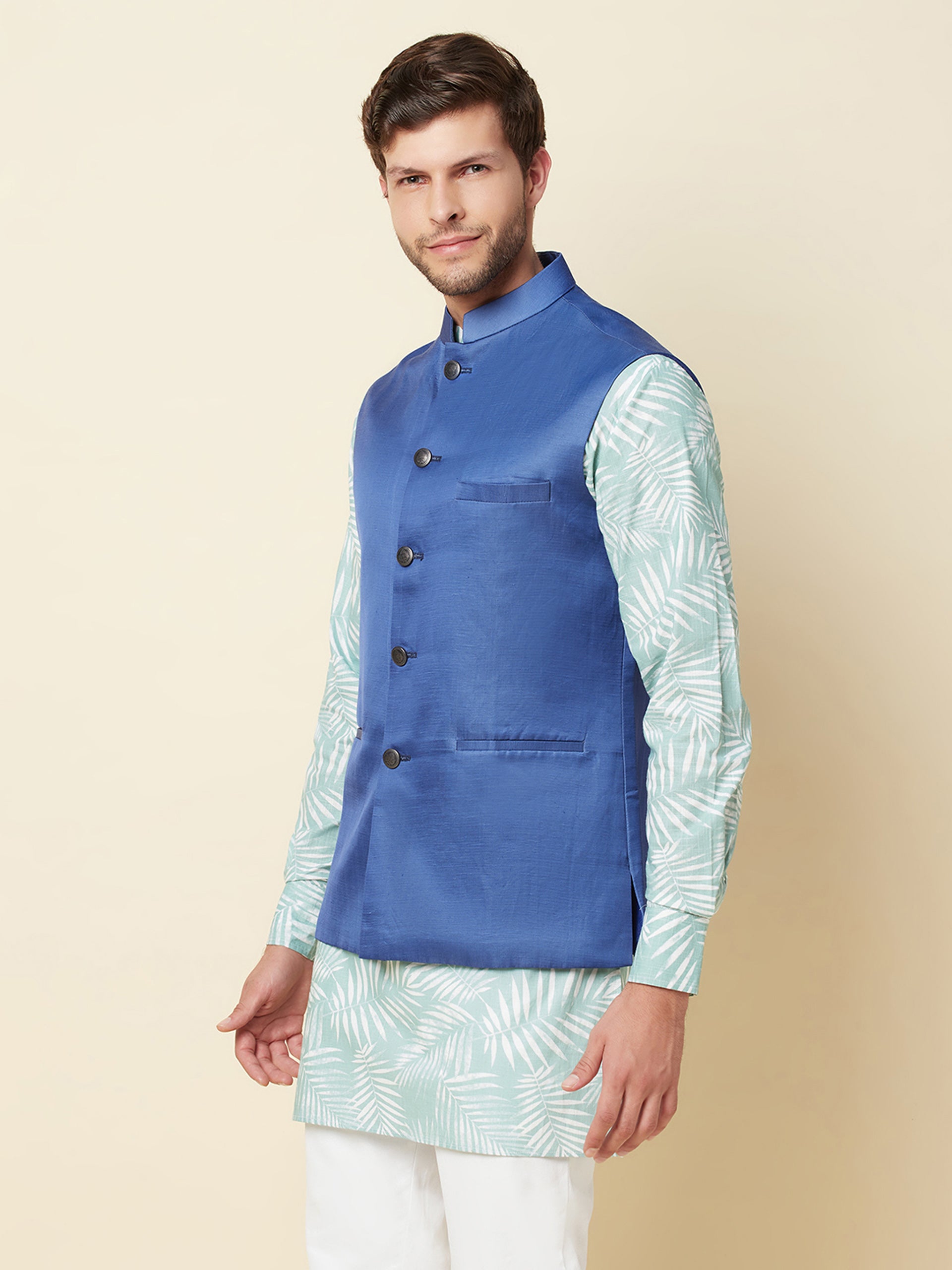 Tropical Print Kurta Set image 4