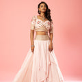Baby Pink Layered  Lehenga Set image 0