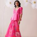 Pink Peplum Blouse and Skirt Set image 0