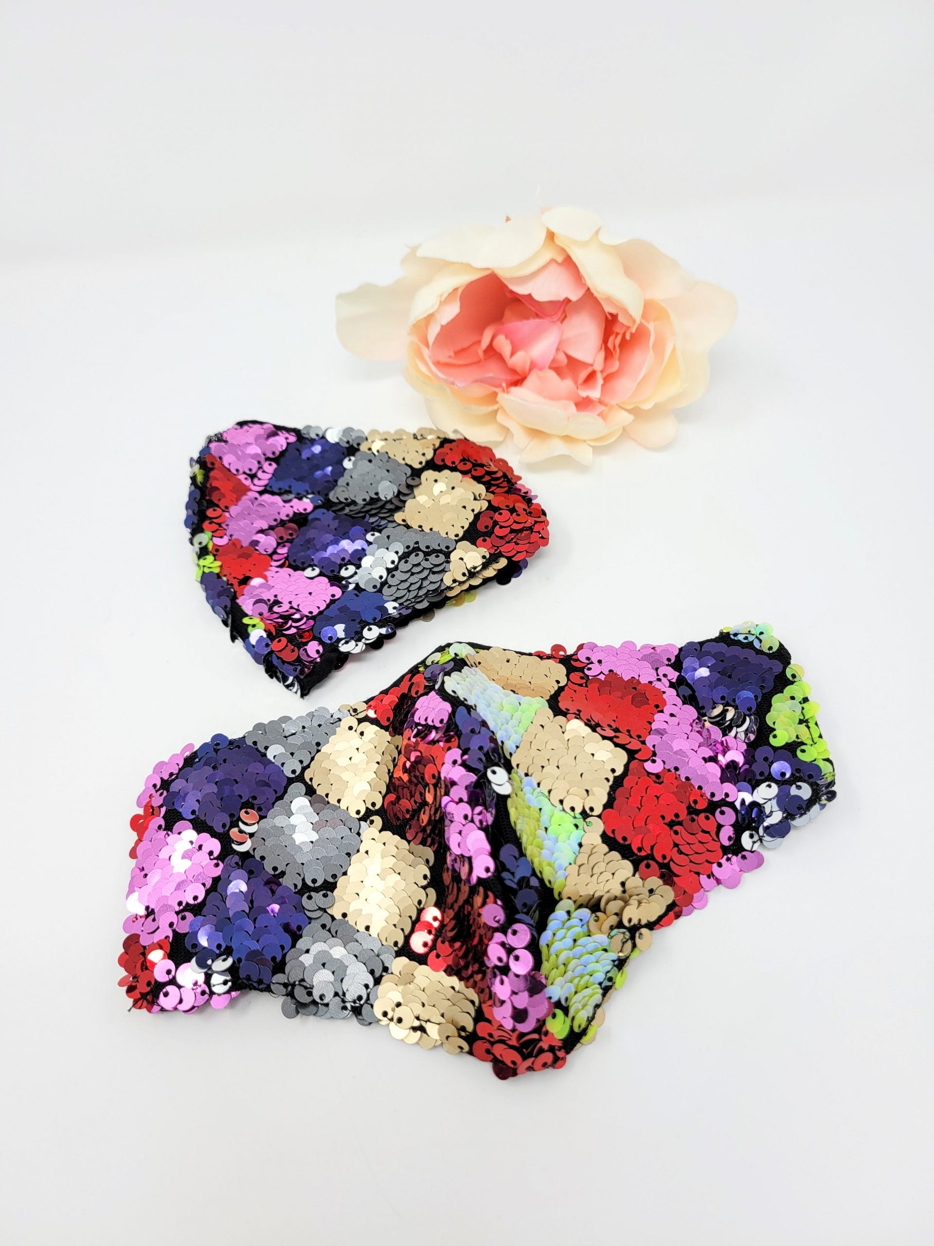 Multi Color Sequins Face Mask image 2