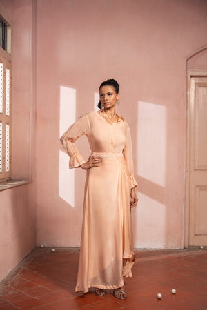 Peachy Keen Draped Skirt Set - M image