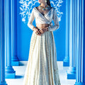 Ivory Lucknowi Embroidered Lehenga Set image 0