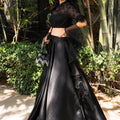 Black Maheem Organza Lehenga Set image 0