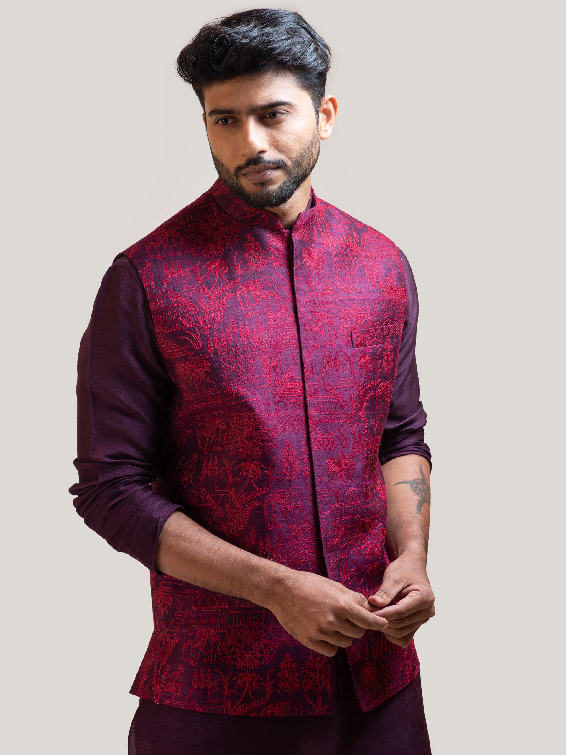 Purple Palace Nehru Jacket image 2