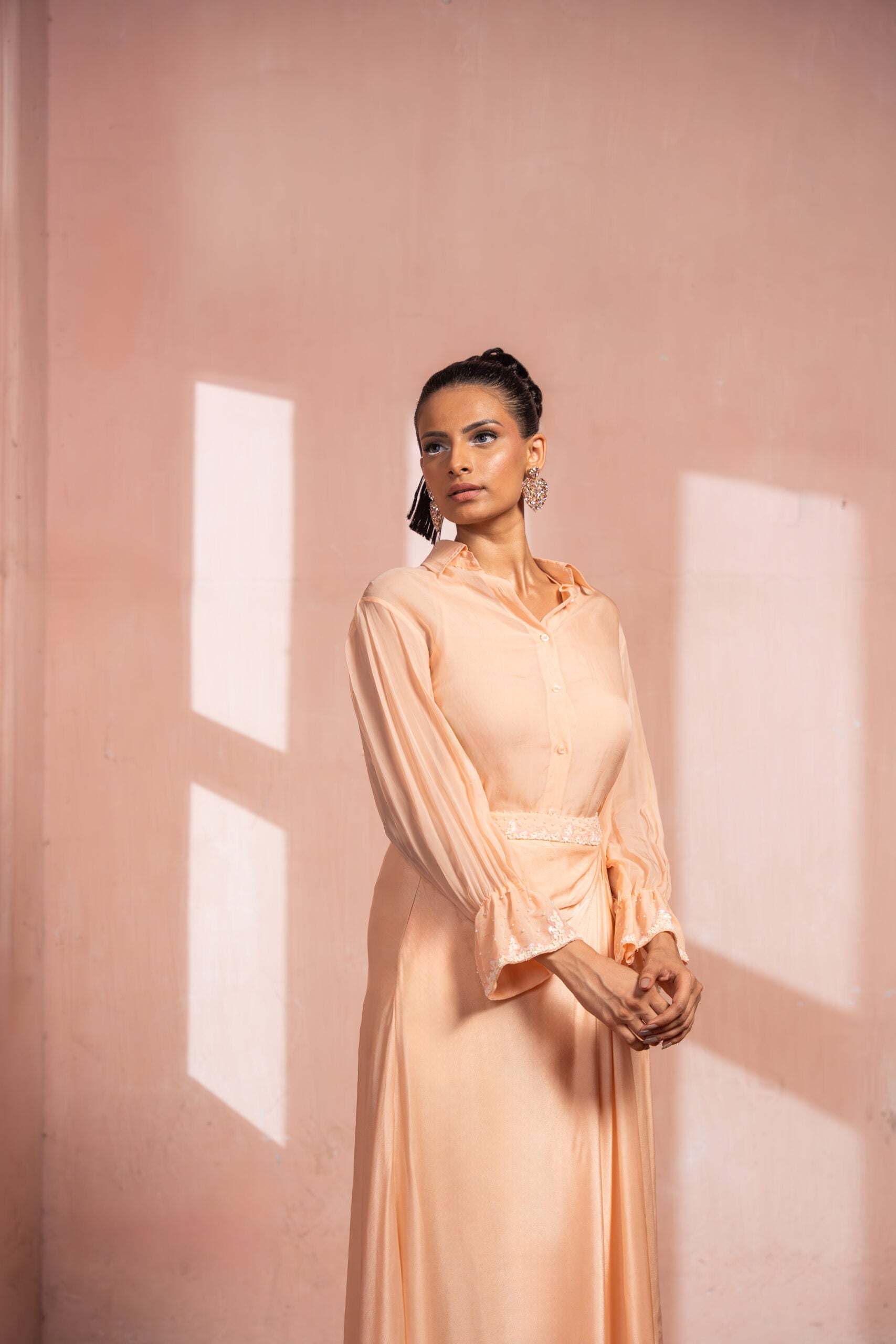 Peachy Keen Draped Skirt Set image 3