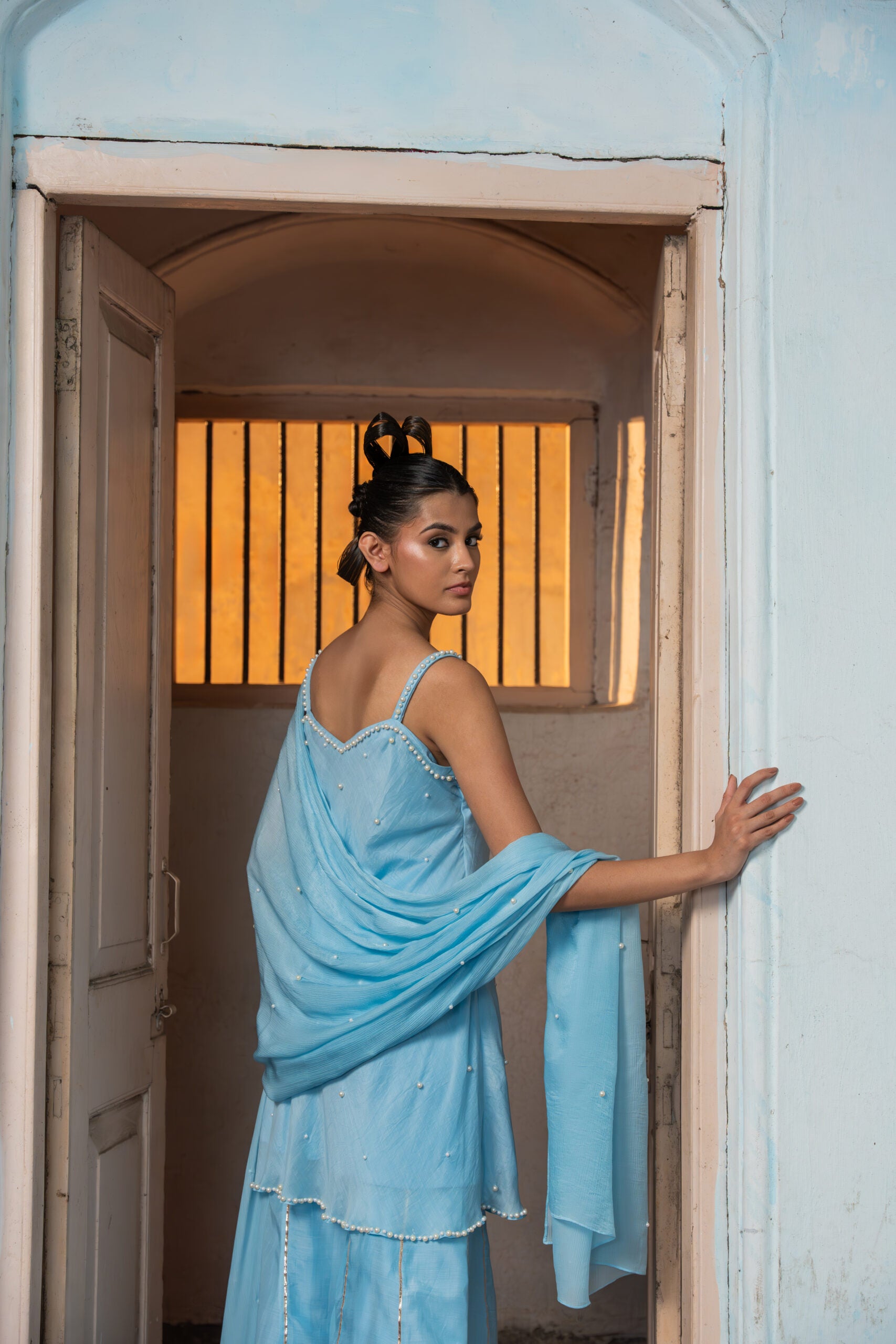 Serene Skies Sharara Set image 1
