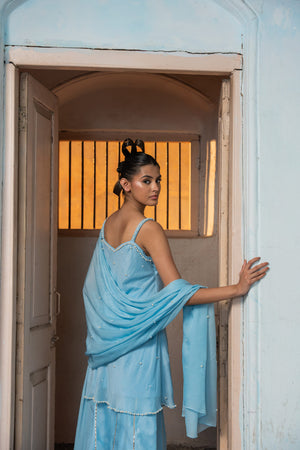 Serene Skies Sharara Set image 1