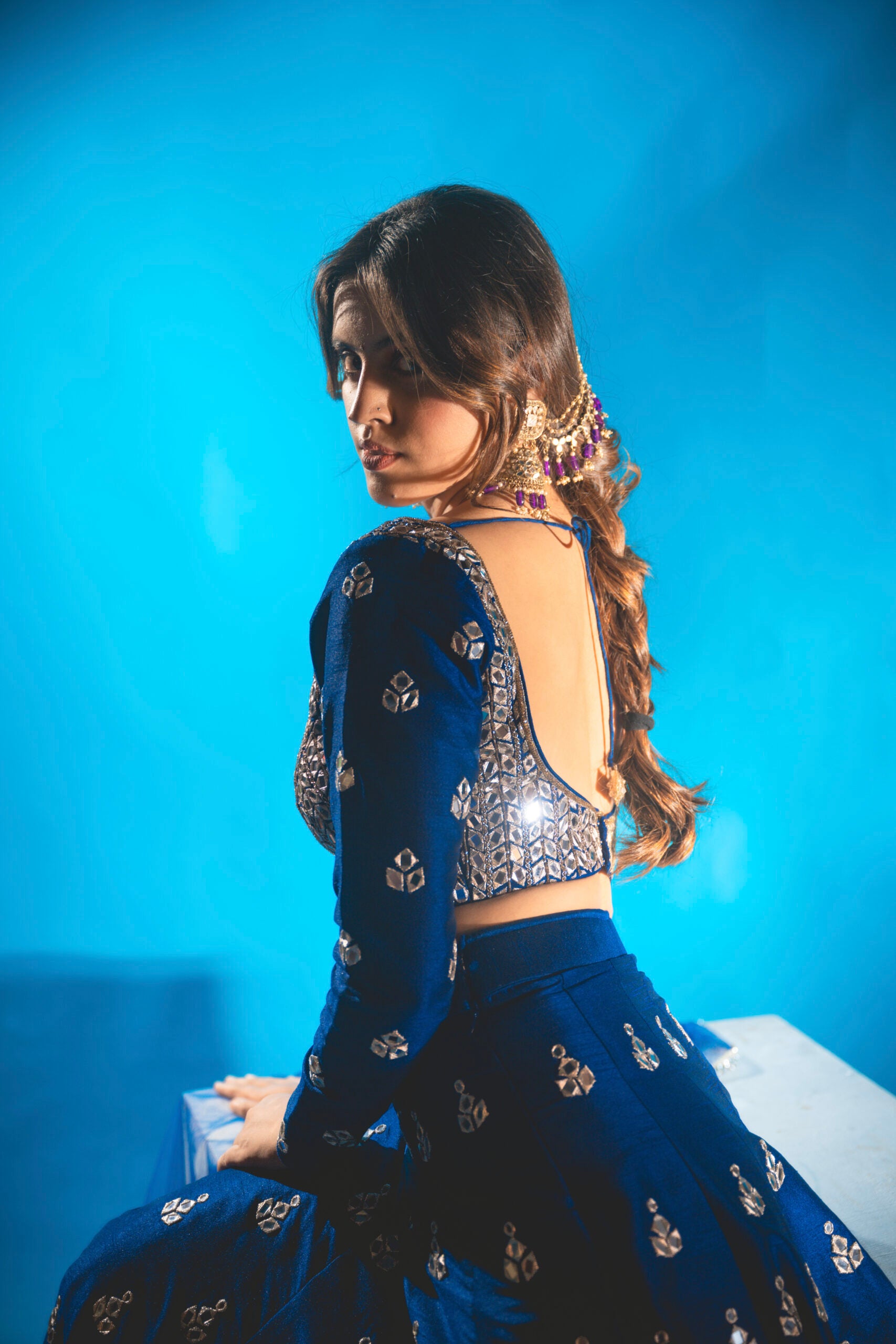 Navy Blue Lehenga Set image 1
