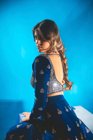 Navy Blue Lehenga Set image 1