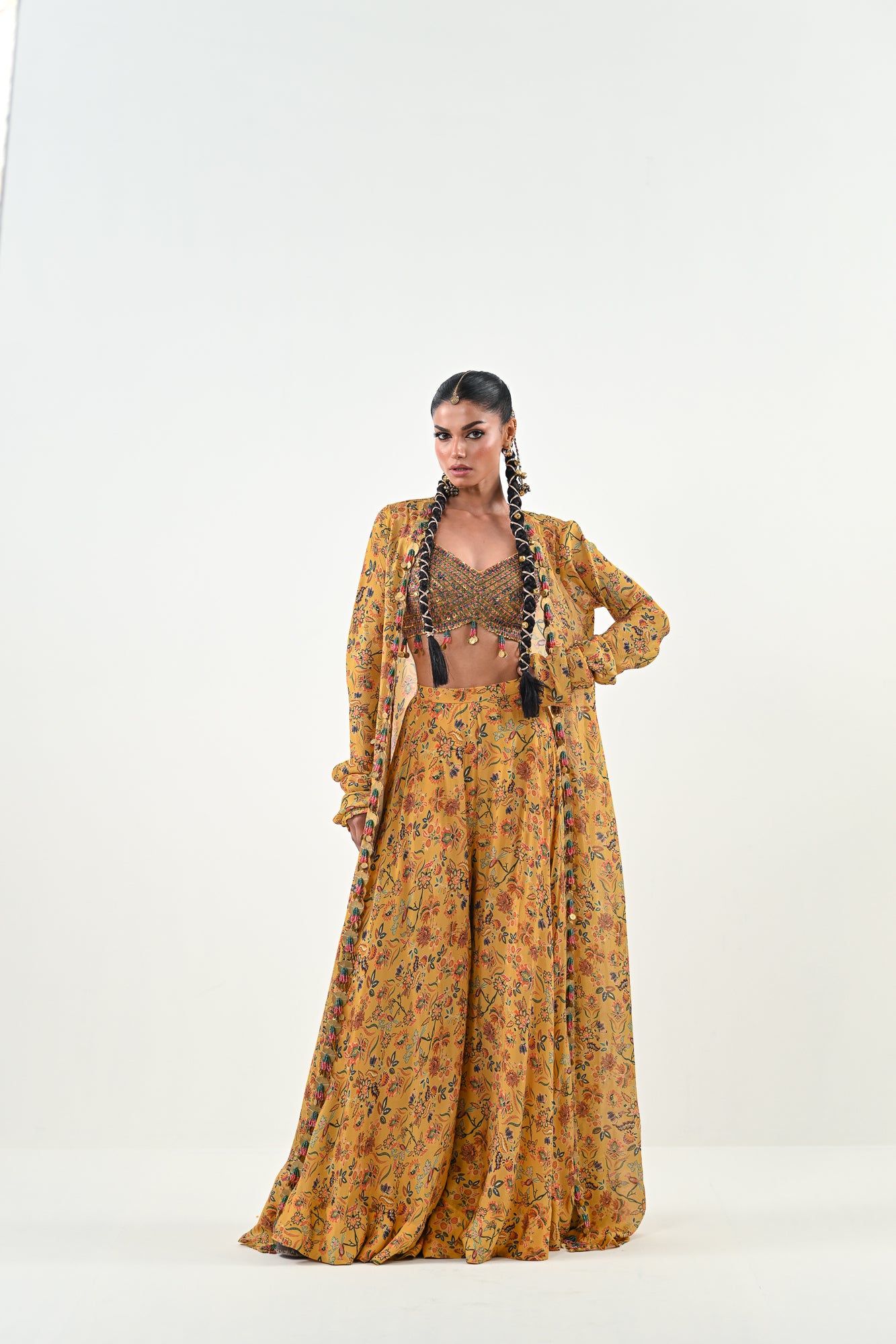 M FLARED PANT EMBROIDERED JACKET SET image 4