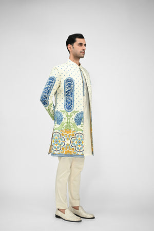 Royal Peacock Achkan Full set image 5