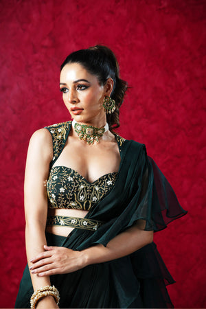Aria Drape Skirt with Bustier and Cape image 4