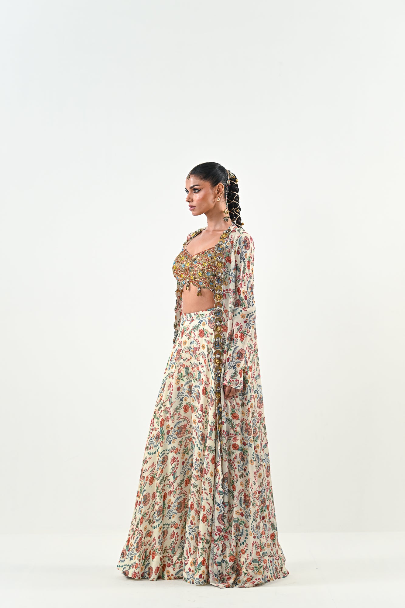 IB FLARED PANT EMBROIDERED JACKET SET image 3
