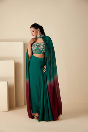 Ombre Cape Skirt Ensemble image 6