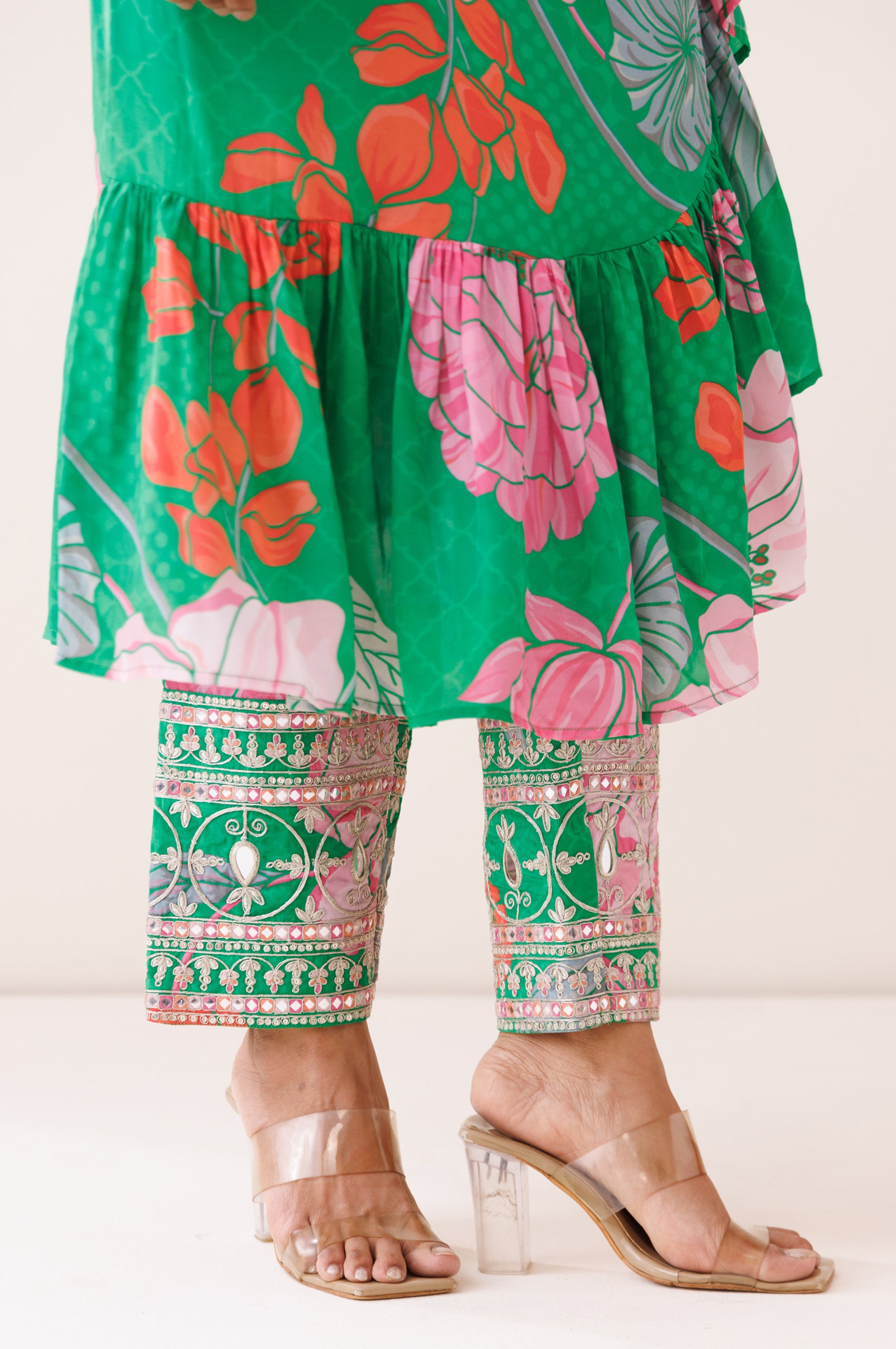 Green One-Shoulder Co-ord Set image 3