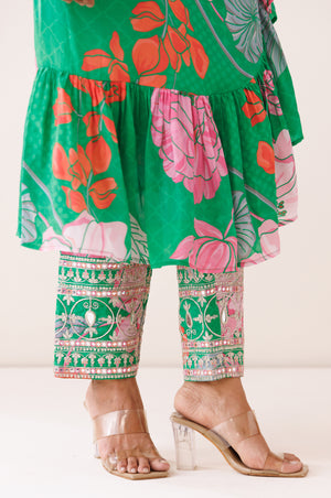 Green One-Shoulder Co-ord Set image 3