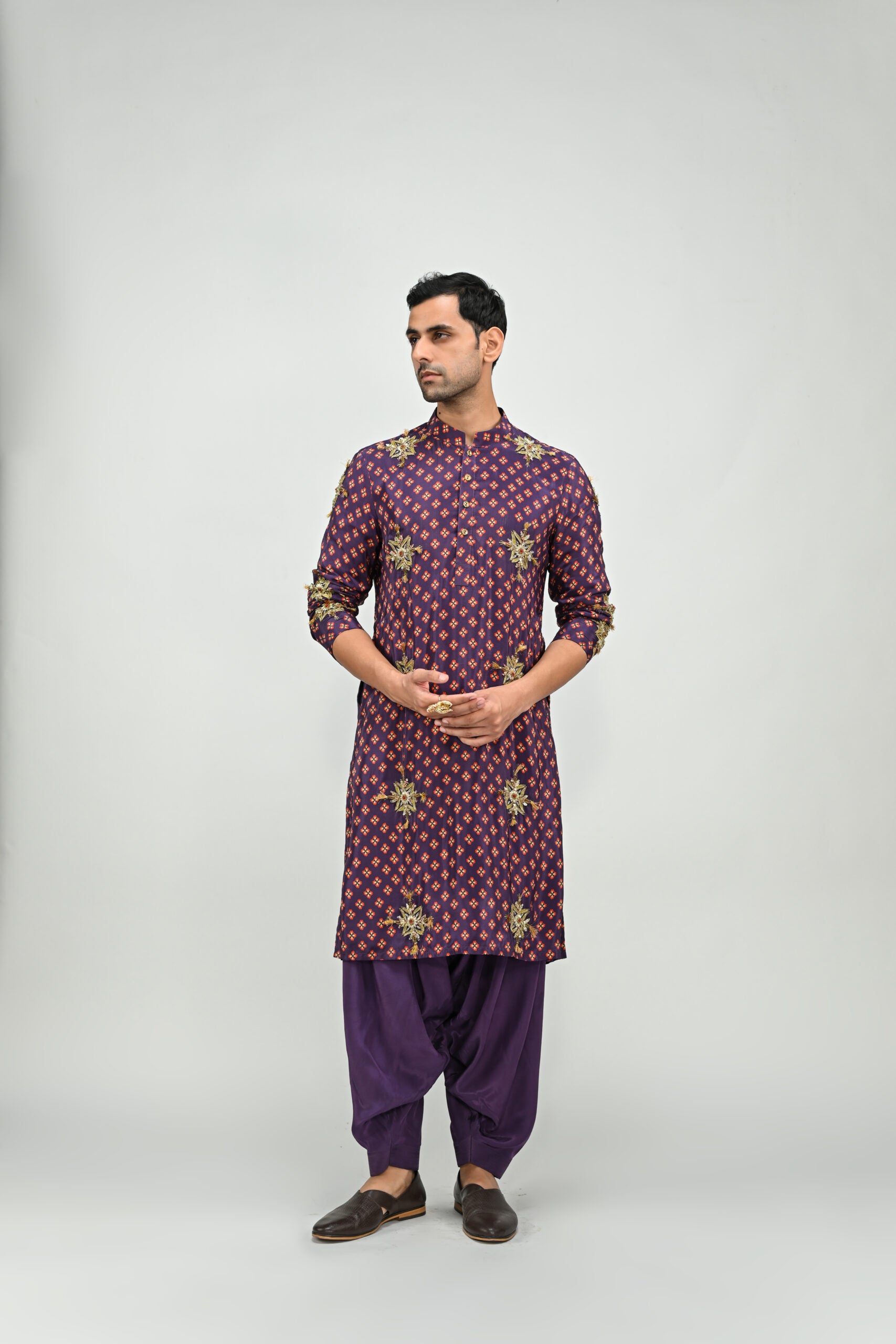 Plum Highlighted  Paired with Cowl Pants image 0