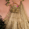 Nude Gold Sequin Lehenga Set image 0