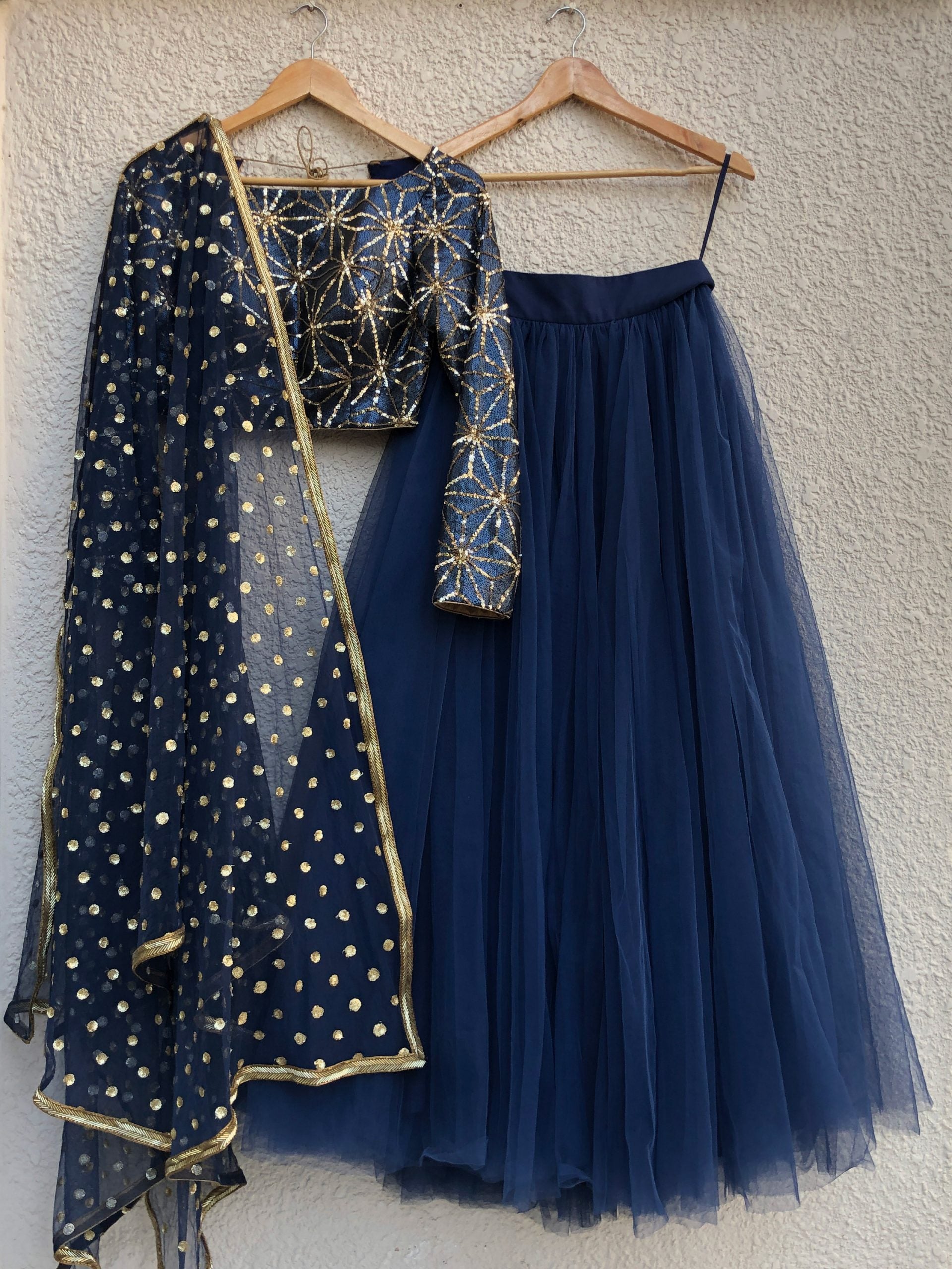 Navy Blue Lehenga Set image 0