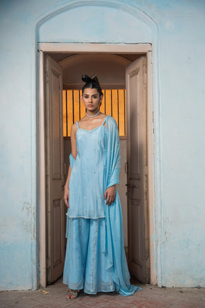Serene Skies Sharara Set image 3