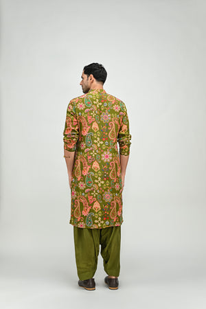 Olive Highlighted  Paired with Cowl Pants image 4